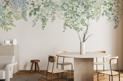 Papier peint : Fleurs et...