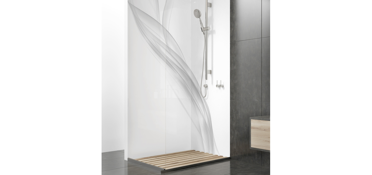 Panneau de douche : Courbes 1
