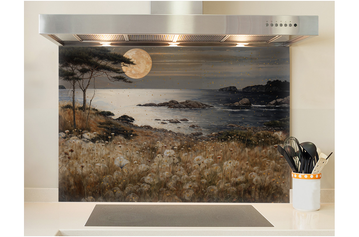 Crédence Cuisine Aluminium Mer Du Nord - 120x80 Cm - Impression Bateau De Pêche Oiseaux - Résistante à La Chaleur
