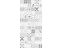 Panneau de douche : Carreaux ciment gris
