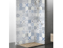 Panneau de douche : Carreaux ciment bleu roi