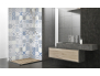 Panneau de douche : Carreaux ciment bleu roi