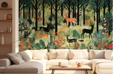 Papier peint : Forêt et...