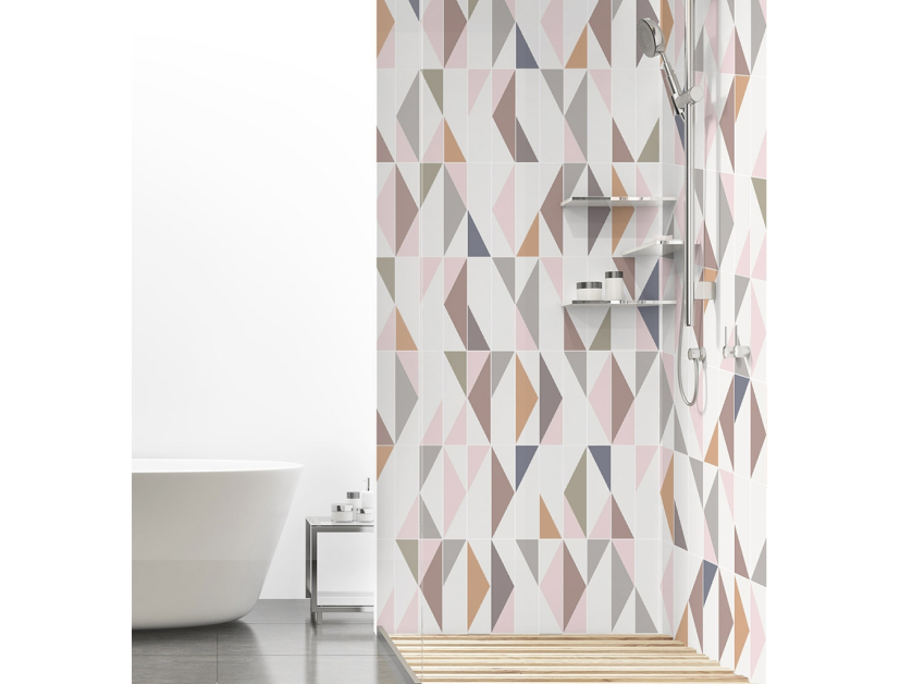 Panneau de douche : Jeux et triangles 3