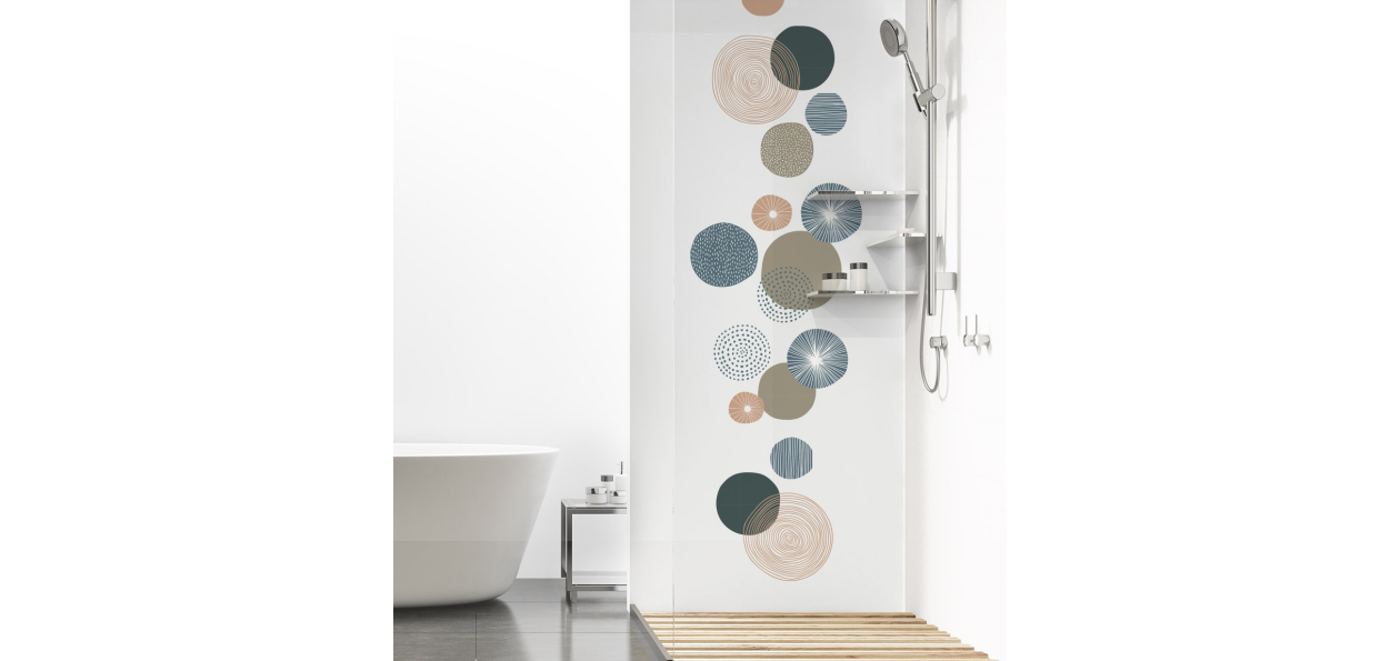Panneau de douche : corail 1
