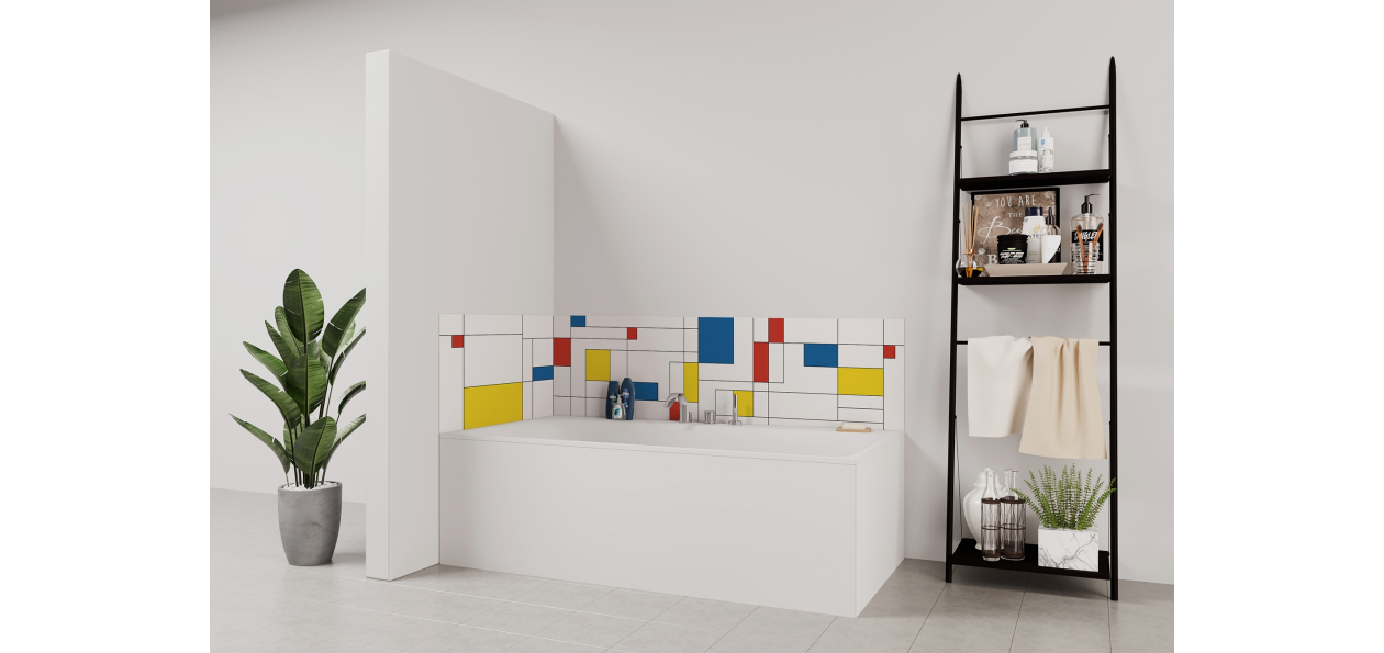 Panneau de bain : Mondrian 1
