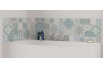 Panneau de bain : Carreaux ciment patchwork