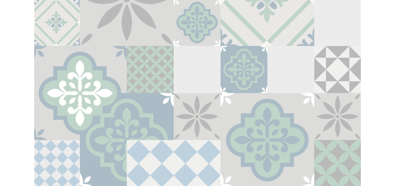 Panneau de bain : Carreaux ciment patchwork