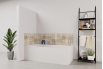 Panneau de bain : Carreaux ciments antique rouge