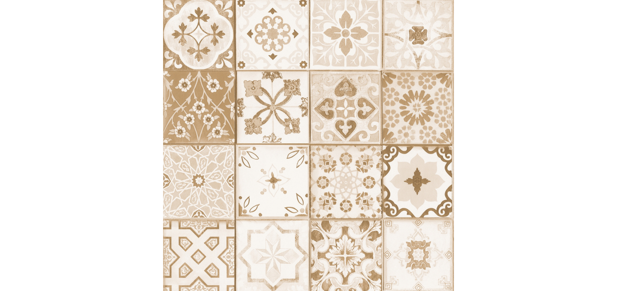 Panneau de bain : Carreaux ciments antique rouge