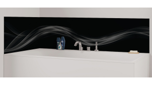 Panneau de bain : Courbes 1 noires
