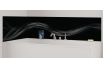 Panneau de bain : Courbes 1 noires