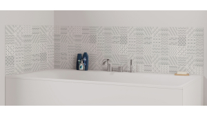 Panneau de bain : Carreaux ciment modernes 2