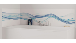Panneau de bain : Courbes Abstraites 2
