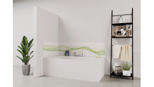 Panneau de bain : Courbes Abstraites