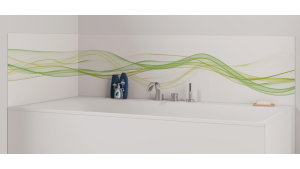 Panneau de bain : Courbes Abstraites