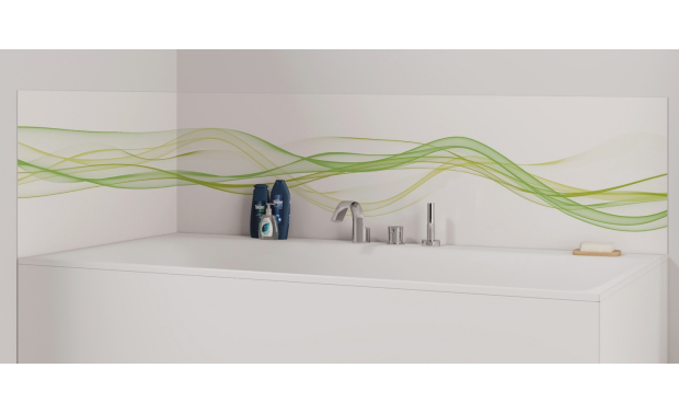 Panneau de bain : Courbes Abstraites