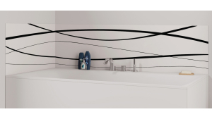 Panneau de bain : Courbes Noires