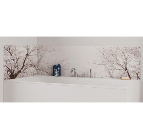 Panneau de bain : Cerisier et Printemps