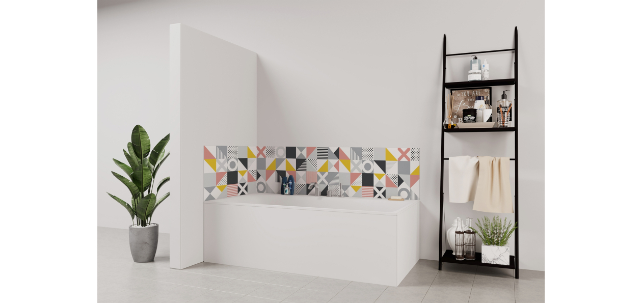 Panneau de bain : Carreaux scandinave