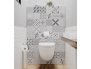 Panneau de WC : Carreaux ciment gris