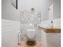 Panneau de WC : Carreaux ciment rouge