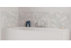 Panneau de bain : Carrelage Hexagone Gris Léger