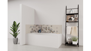 Panneau de bain : Carrelage hexagone