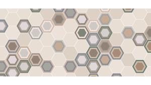 Panneau de bain : Carrelage hexagone