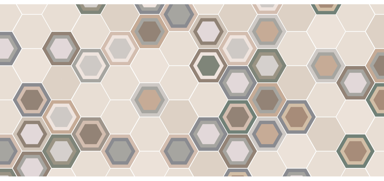 Panneau de bain : Carrelage hexagone