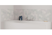 Panneau de bain : Carrelage hexagone gris léger