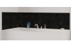 Panneau de bain : Carrelage lune noir