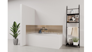 Panneau de bain : Cygne et coeur