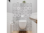 Panneau de WC : Carreaux ciments antique gris