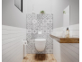 Panneau de WC : Carreaux ciments antique gris