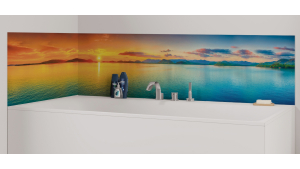 Panneau de bain : Mer et couleur