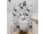 Panneau de WC : Carreaux scandinave noir