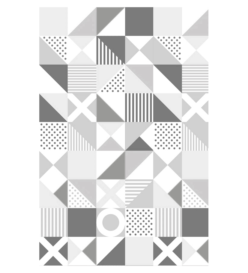 Panneau de WC : Carreaux scandinave noir
