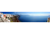 Panneau de bain : Paysage et ile de Santorini