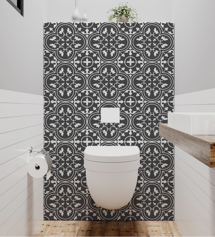 Panneau de WC : Carrelage classique 2