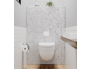Panneau de WC : carrelage et cercles