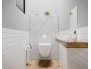 Panneau de WC : carrelage et cercles