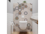 Panneau de WC : Carrelage hexagone
