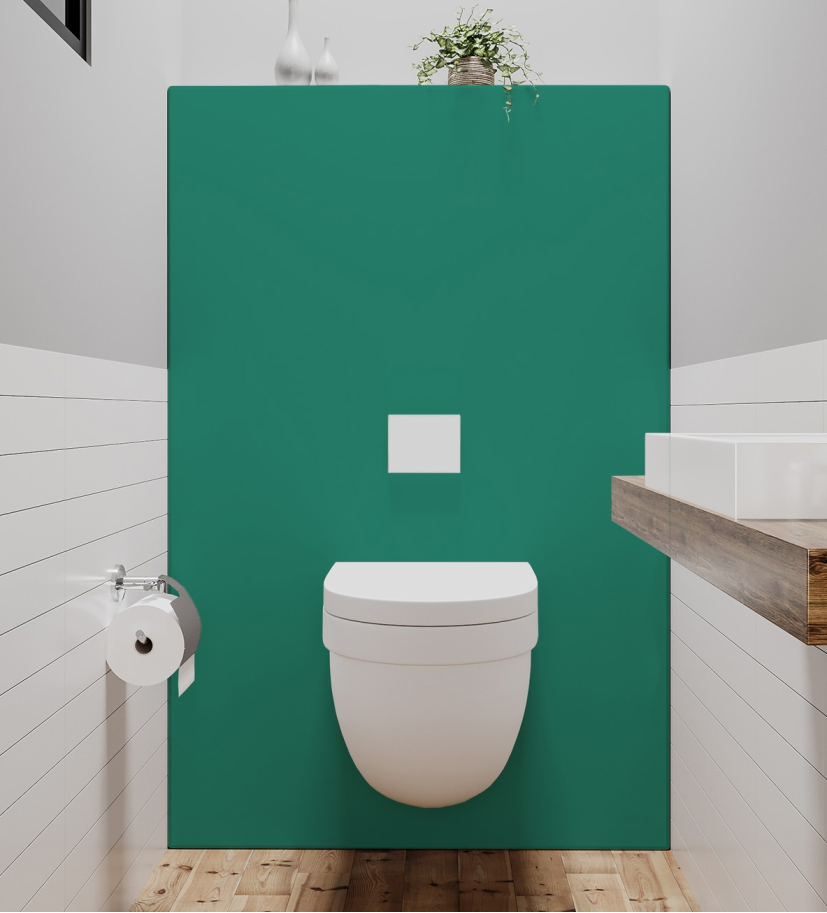 Panneau de WC : Vert patine RAL 6000