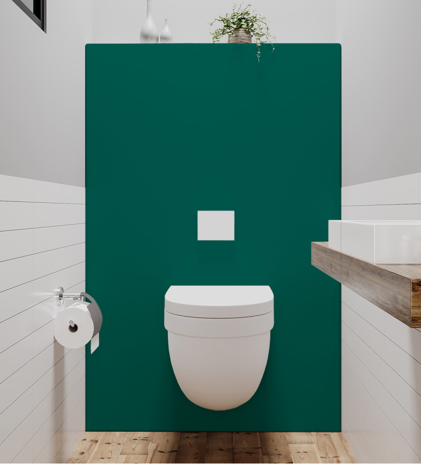 Panneau de WC : Vert opale RAL 6026