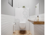 Panneau de WC : Cercles assemblés fond blanc