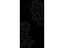 Panneau de WC : Cercles assemblés fond noir