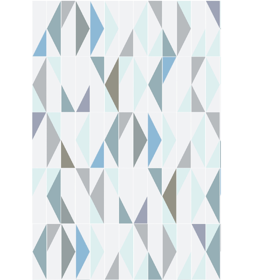 Panneau de WC : Jeux et triangles 3 bleu