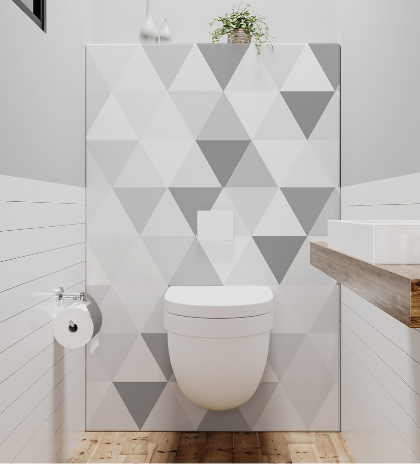 Panneau de WC : Jeux et triangles légers