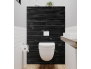 Panneau de WC : Bois peint en noir
